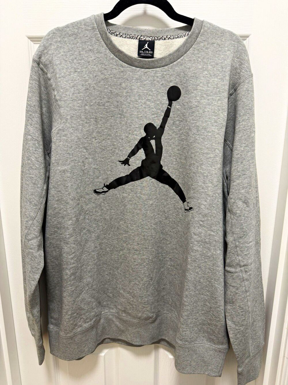 Nike Jordan Jumpman Tuxedo Gray Sweatshirt Men's 2XL-NEW w/Tags, VTG